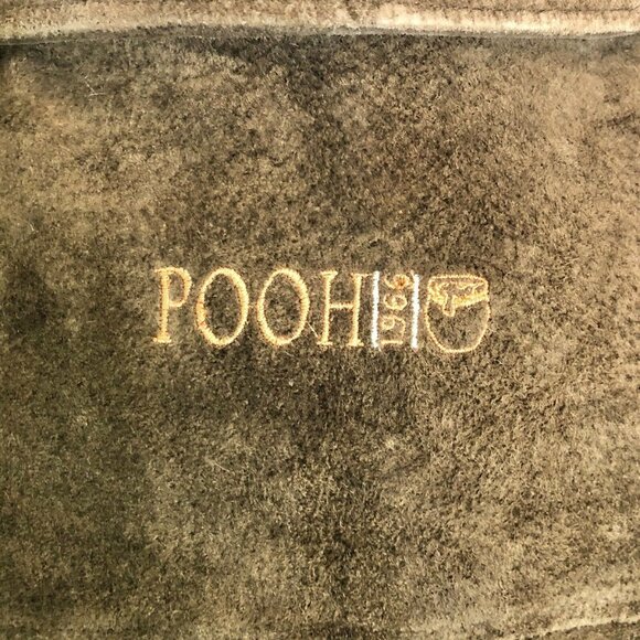 Vintage Disney Store 2XL Brown Leather Jacket W/ Winnie The Pooh Embroidery - Picture 9 of 9